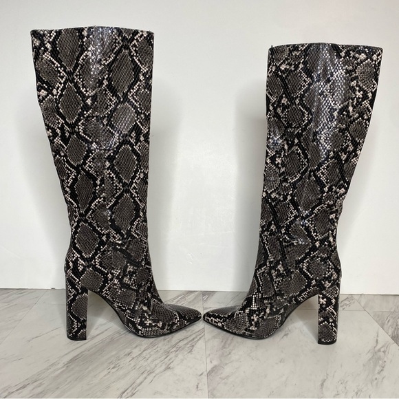 New! Steve Madden Triumph Snakeskin Tall Boot 5 1/2 M - Picture 5 of 13